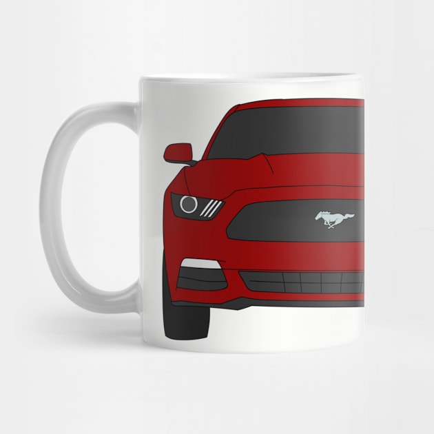 Ford Mustang Front End Ruby Red by Jessimk